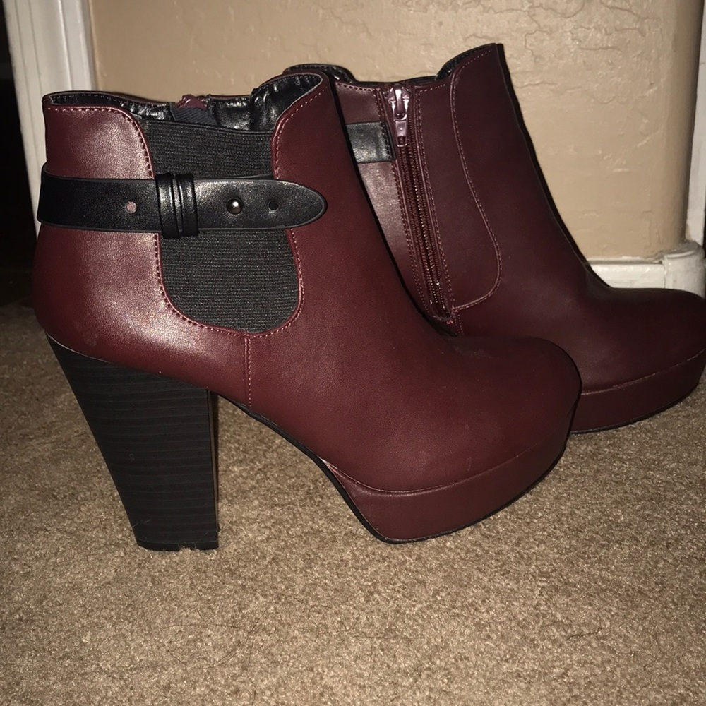 Burgundy Booties